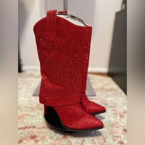 Thalia Sodi Red Heeled Boots